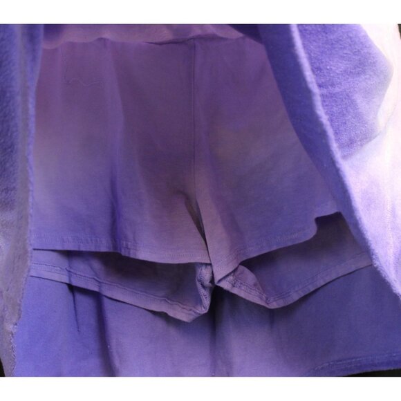 Justice Ombre Purple Skorts XL 16 Terry Cloth Pull on Skirt Elastic Drawstring - Picture 4 of 6